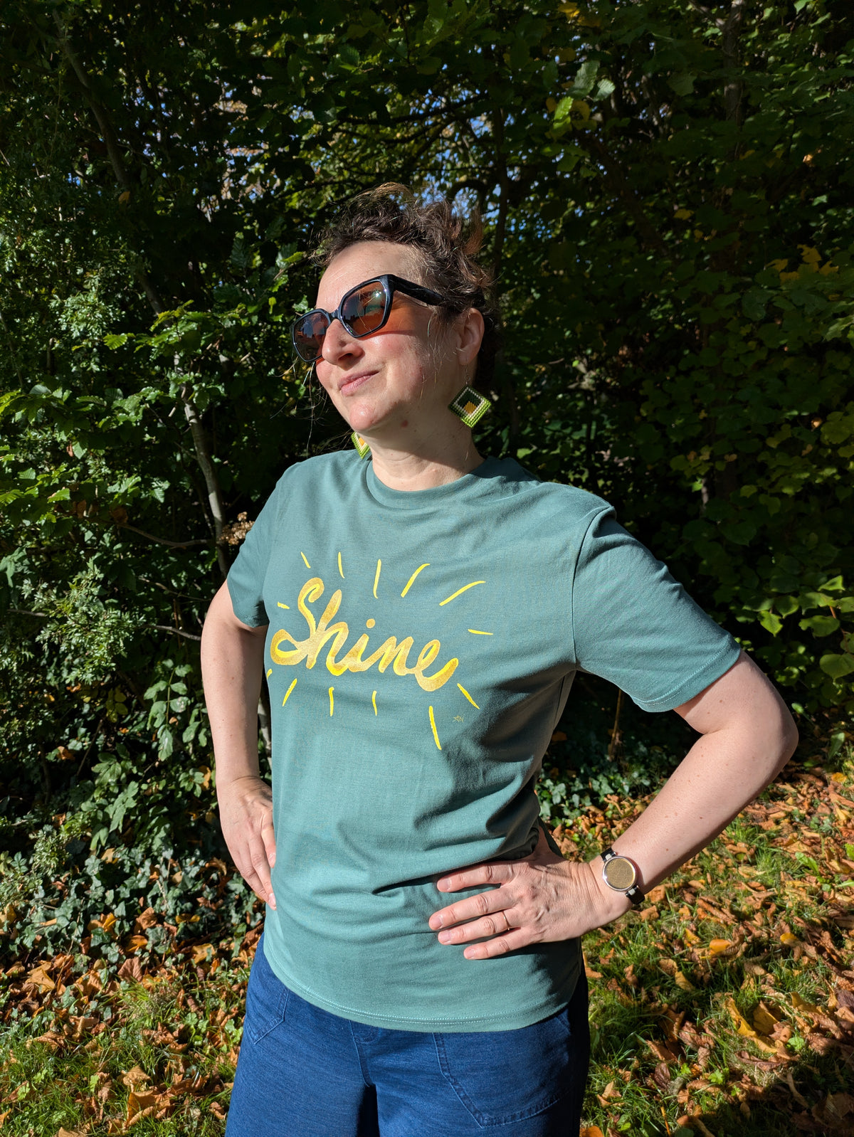Shine Word Art Organic Cotton Unisex T-Shirt | Watercolour Print | Stanley/Stella